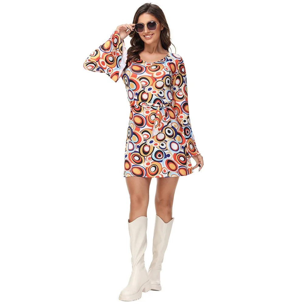 Halloween Party Disco Adult Couples Hippie Costumes Women Male 70s 80s Rock Disco Cosplay Outfits Dance Fantasia Costume