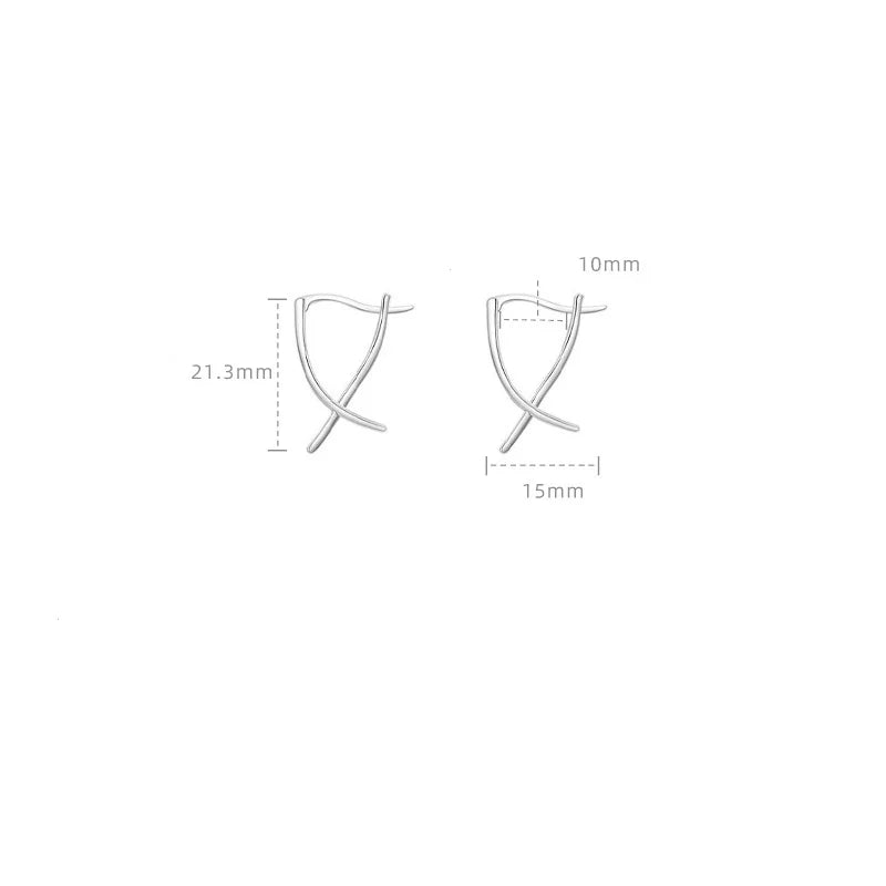 Trendy Jewelry Simply Earrings Unique Geometry Earrings For Women Gift Earings Fashion Jewelry Korean Silver Color Earrings