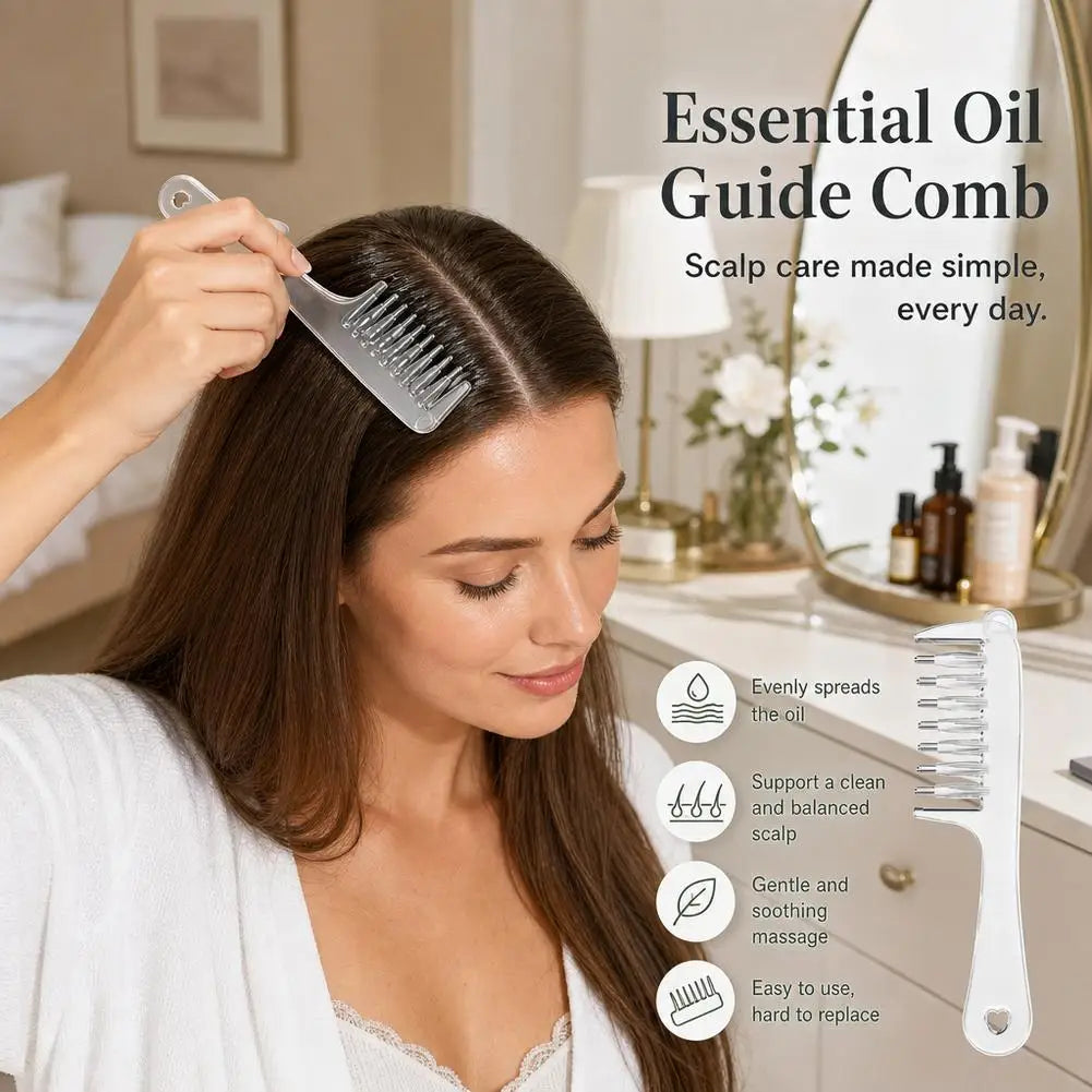Scalp Liquid Guide Comb Anti-Frizz Scalp Nourish Hair Firming Applicator Mini Portable Applicator Hair Care Anti-Static Comb