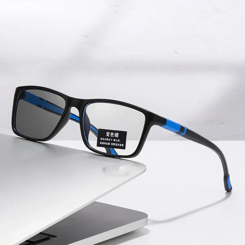 Smart Outdoor Color Changing Far Sight Glasses Unisex Women Men Anti Blue Light Photochromic Sunglasses Eyewear Diopter 0 To+4.0