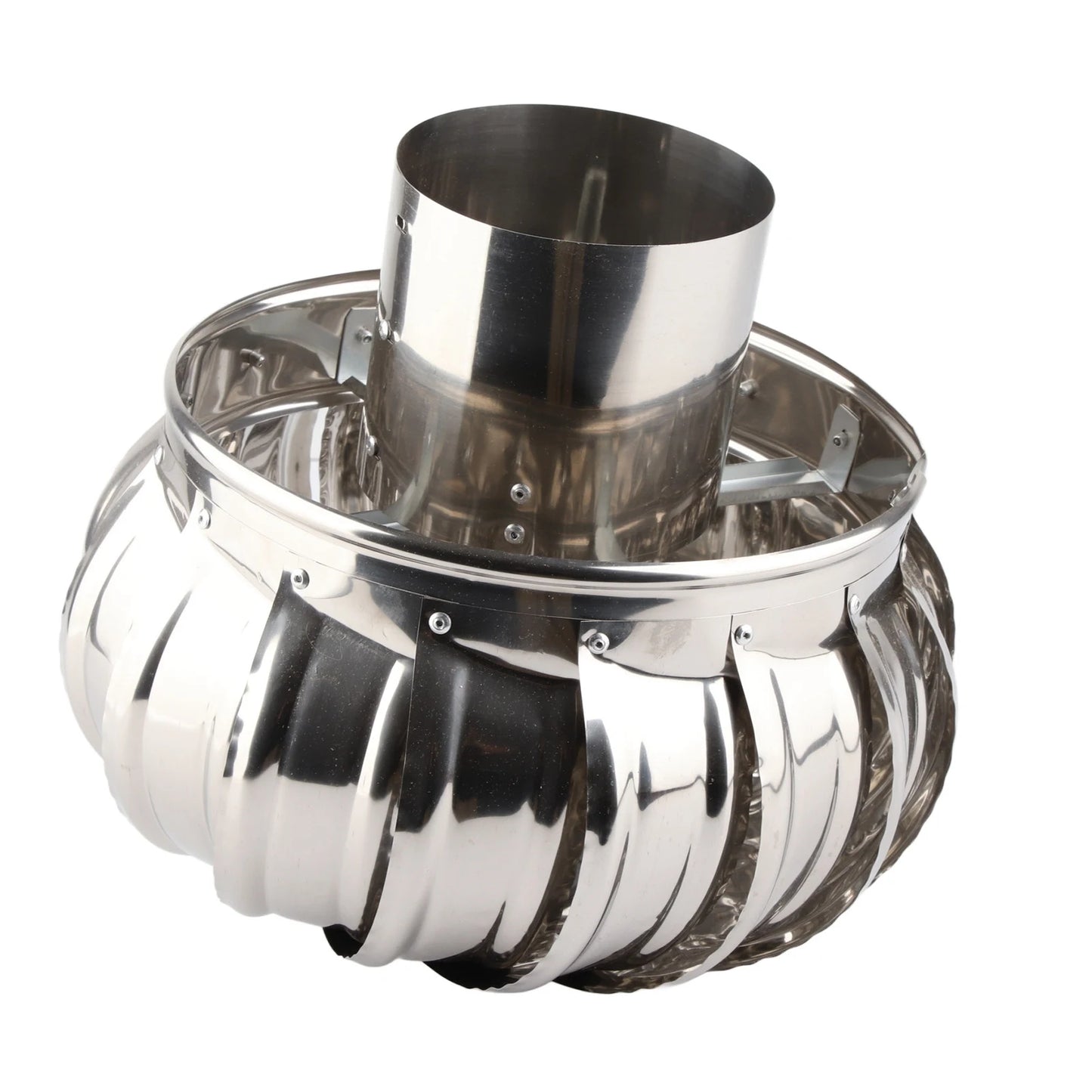 4.33in Stainless Steel Automatic Silent Roof Ventilator Roof Ventilating Fan Wind Turbines Air Vent Attic Ventilator