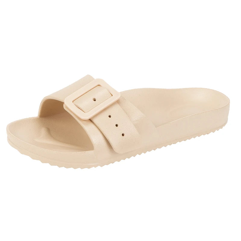 Summer Womens Adjustable Soft Slides Clogs Slipper Outdoor Indoor Flat EVA Slippers Lightweight