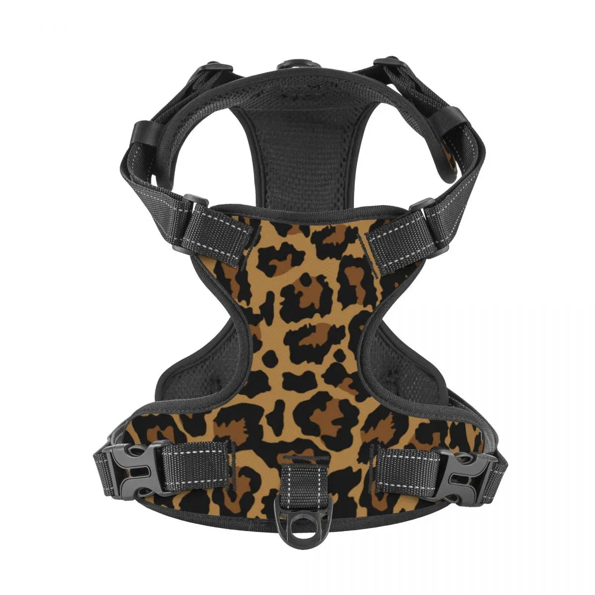 Pet Cat Dog Harness for Dogs Adjustable Pet Harness Reflective Leopard Skin Service Training Easy Control