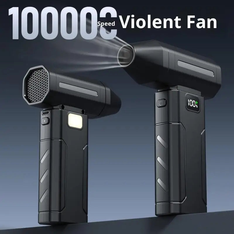 X8 Brushless Turbo Jet Fan Blower 100000RPM Powerful Electric Air Blower Vacuum Dust Cleaner Portable Dust Cleaner Violent Fan