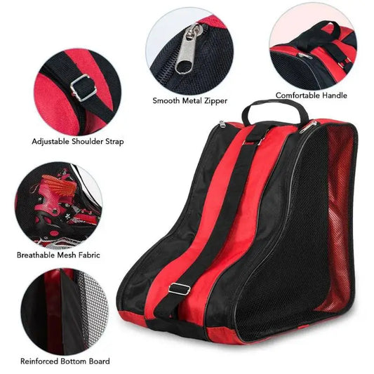 Breathable Skate Carry Bag Case 3 Layers For Kids Roller Skates Inline Skates Ice Skates Skate Carry Bag Skate Carry Case