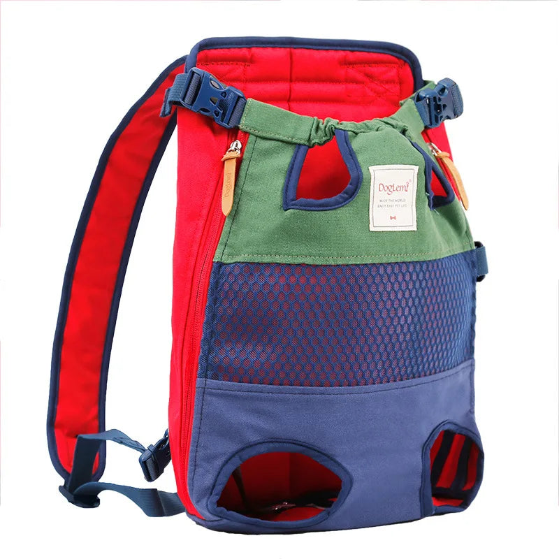 Internet Celebrity Pet Backpack Breathable Canvas Cat Bag Portable Travel  Bag  French Bucket Dog Backpack  Pet Supplies Outdoor