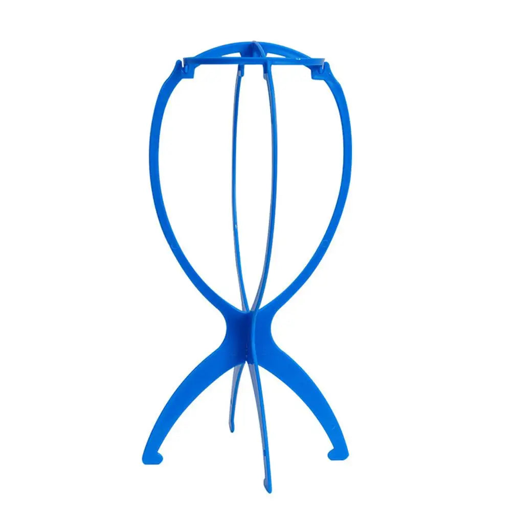 Portable Folding Wig Stand, Plastic Mannequin Head Holder for Hat & Hair Display   Adjustable 36x16Cm Wig Display Tool