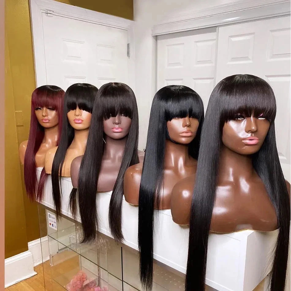 Kinky Straight V Part Wig Human Hair For Women with Drawstring 250% Density Upgrade Glueless U Part Wig No Leave Out No Sew In