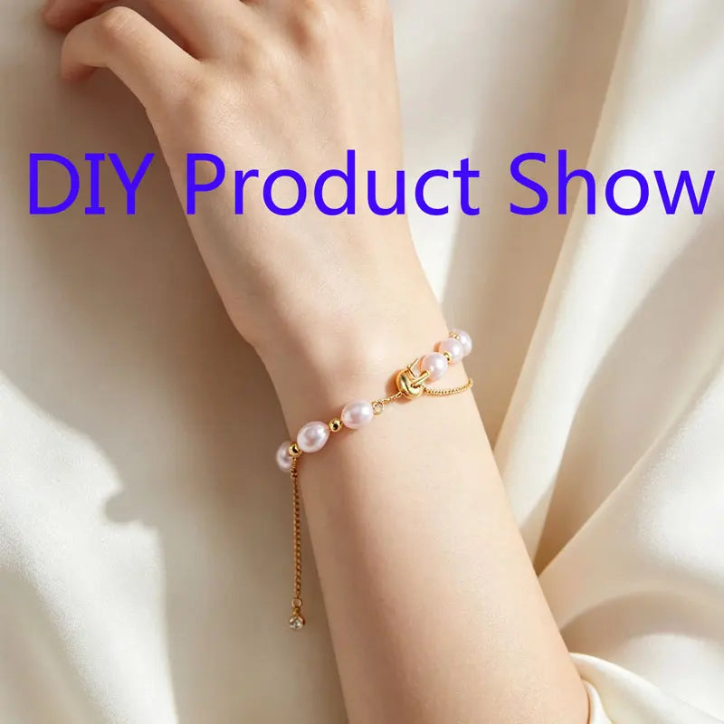 Elegant Natural Pearls Connector Adjustable Size Chain For DIY Fashion Women Girls Bracelets Jewelry Findings Accessories