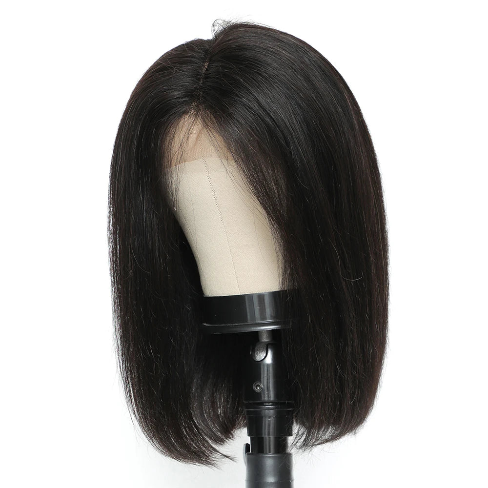 Bob Wig Human Hair 13x4 Lace Frontal Short Straight Lace Front Bob Wig For Black Women Human Hair Natural Color Wigs Pre Plucked