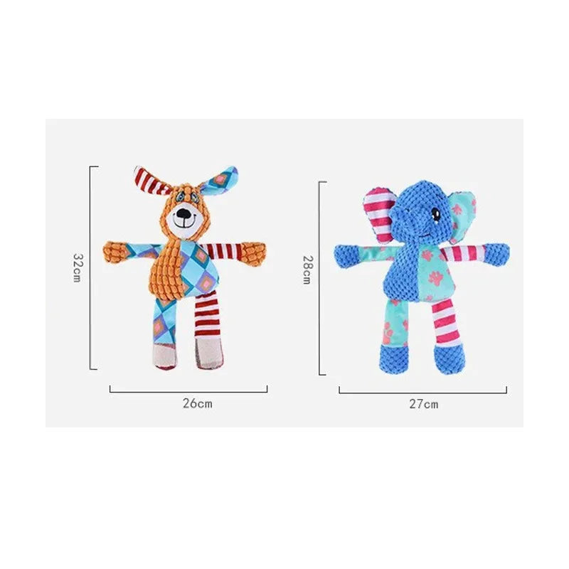 1/2 Pcs Pet Voice Toys Dog Plush Teeth Grinding Anti Bite Interactive Cat and Dog Supplies Self Hi Training Toys