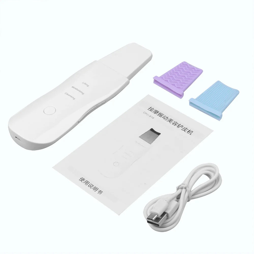 Portable Skin Scrubber Peeling Machine 90g Facial Peeling Device USB Rechargeable Blackhead Remover Travel Beauty Tool