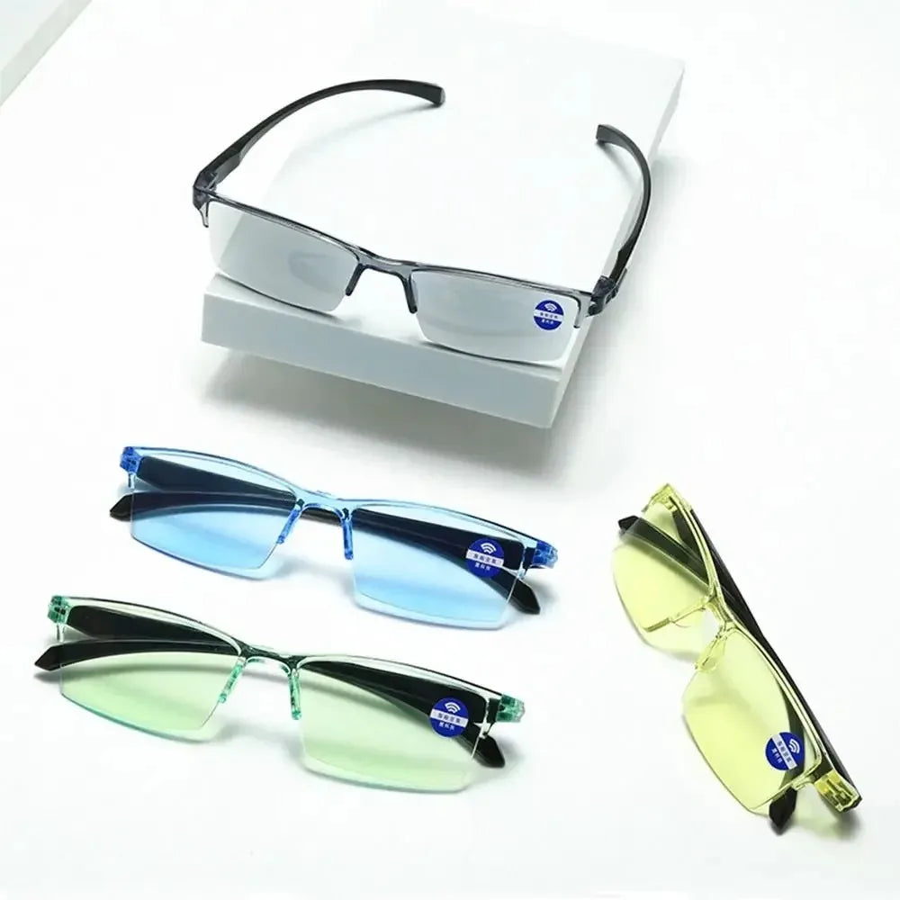New Smart Automatic Zoom Reading Glasses Rimless Ultralight Anti Blue-ray Radiation Protection Spectacle Computer Goggles Unisex