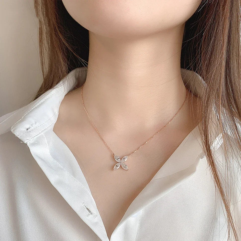 1.2 Carat D Color Moissanite Pendant Necklace for Women S925 Sterling Silver Earrings Sparkling Fine Jewelry Set Wedding Gift