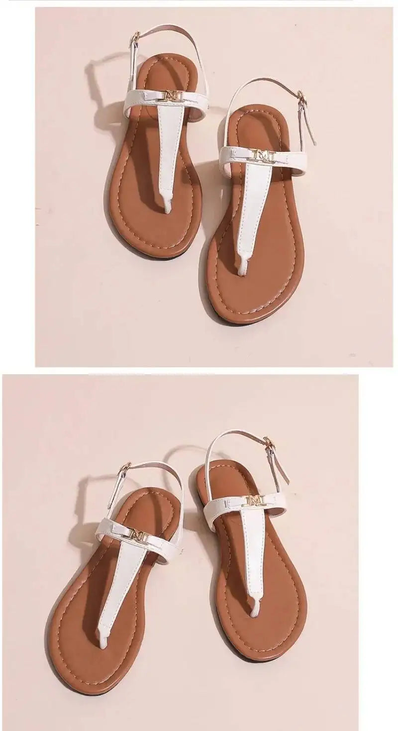 2025 Women's Shoes Fashion Daily Sandals Women Buckle Strap Flat With Outdoor Open Toe Female Shoe