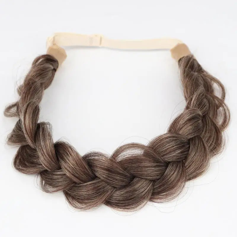 1 Pcs Synthetic Premium Adjustable Handmade Wig Braided Elastic Band Hair Fashion Braiding Hair Headband Headwear For Women