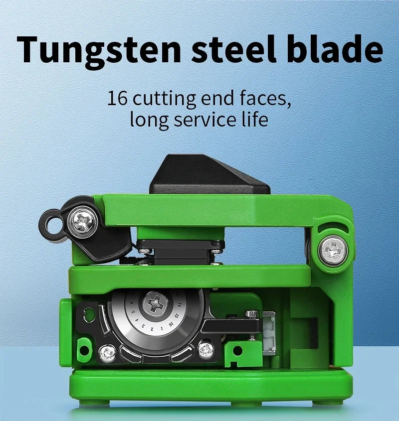 AUA-6C Fiber Cleaver FTTH Cable Fiber Optic Cutting Knife Tools Cutter Three-in-one Clamp Slot 16 Surface Blade