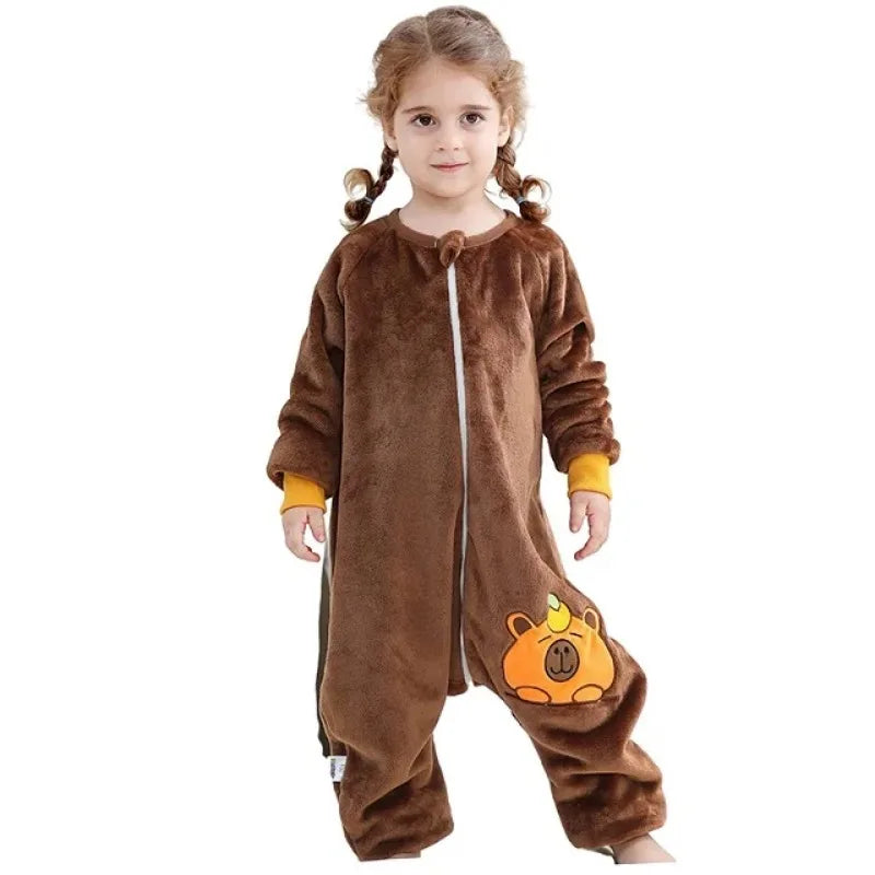 Kids Animal Dinosaur Kigurumi Costume Cosplay Cartoon Jumpsuit for Children Halloween Christmas Girls Boys Hooded Pajamas Onesie