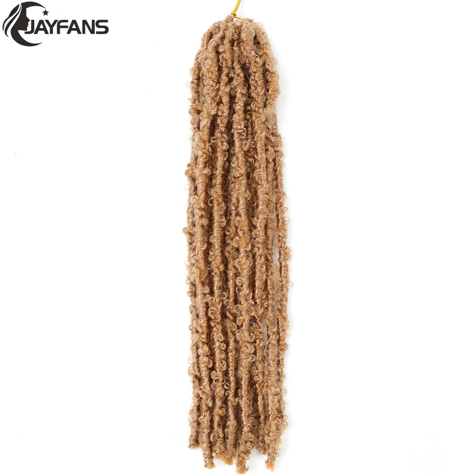 18 24 Inch Butterfly Locs Crochet Hair Extensions Synthetic Distressed Butterfly Soft Locs Crochet Braids Hair for Black Women