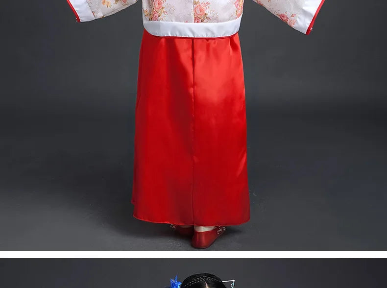 Halloween Cosplay Kids Set Dance Performance Dress for Girls Show Disfraz Child Hanfu Dress Costume Chinese Traditional Clothes