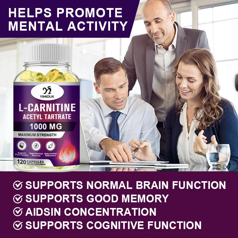 L Carnitine Supplement - Fast Absorbing, Convert Fat to Energy, Support Lean Muscle, Boost Workout Performance & Metabolism