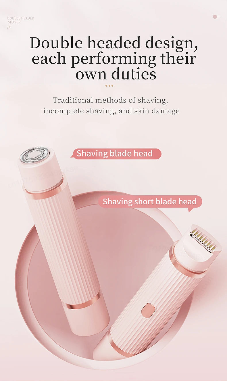 Electric Razor for Woman Bikini Trimmer Body Epilator Women Electric Shaver for Private Area Underarm Legs Facial Hair Removal