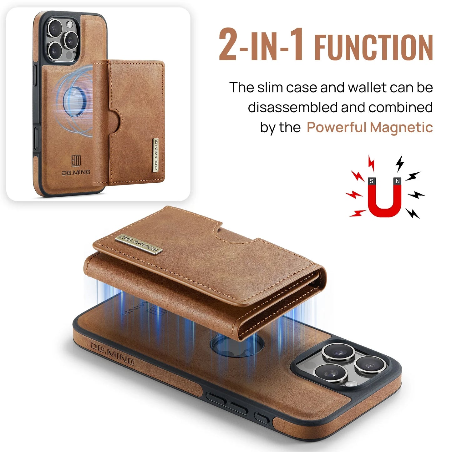 Magnetic Leather Wallet Card Phone Case For iPhone 17E 17 Air 16E 16 Pro Max 15 Plus 14 13 12 11 Flip Wireless Charging Cover