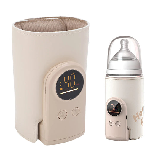 Cordless Baby Bottle Warmer Wrap Portable LED Display Fast Baby Milk Warmer Cover for Breastmilk Milk Warmer for Breastmilk