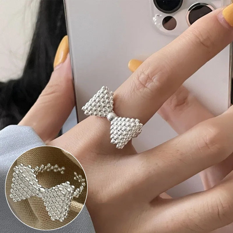 VENTFILLE 925 Sterling Silver Geometric Line Cross Wrap Open Ring For Women Gift Irregular Punk Adjustable Jewelry Dropshipping