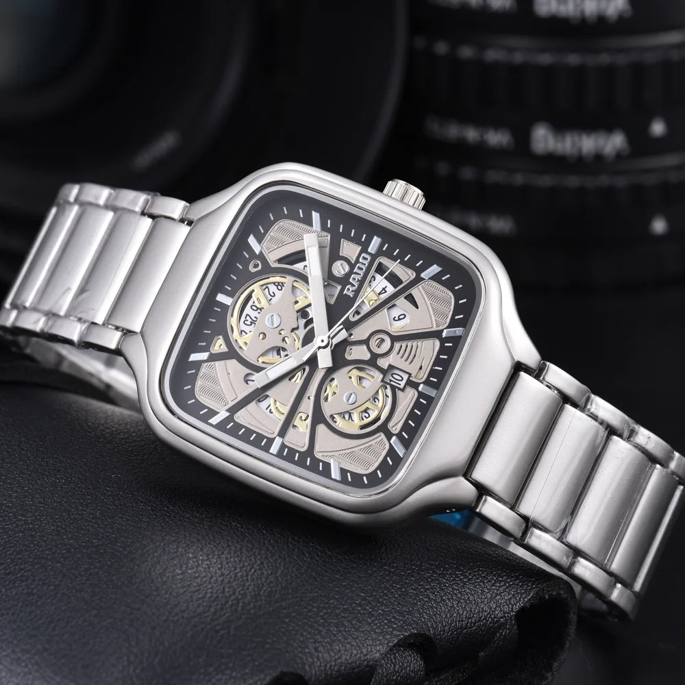 Elegant Unique Rado Original Brand Watches For Mens Classic Multifunction Quartz Watch Luxury Business AAA Male Clocks