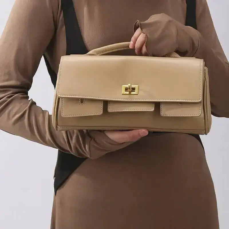 2025 New Luxury Design Top-Handle Bag For Women Evening Handbag Long Purse Solid Color Pu Shoulder Bags Fashionable Outfits