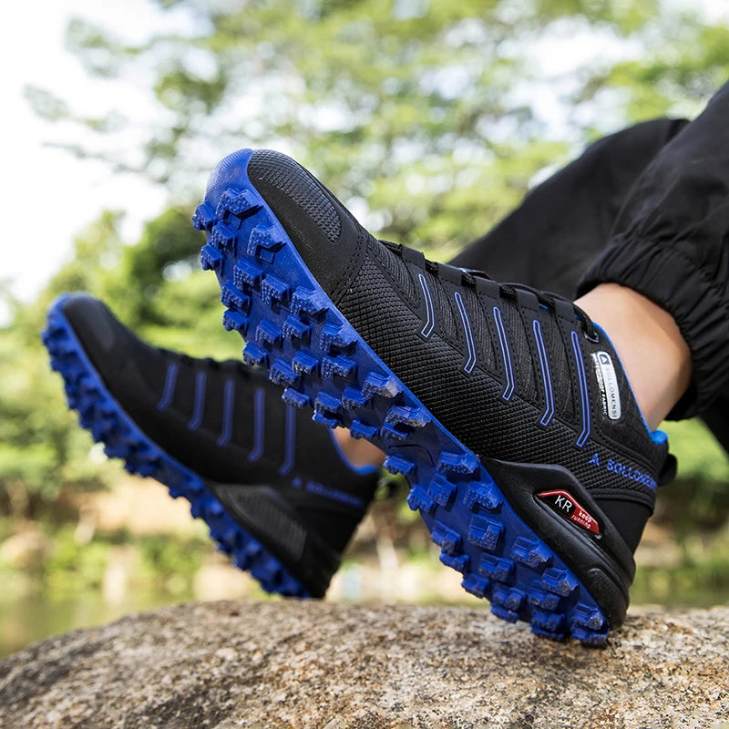 Men Shoes Men Casual Sports Shoes Outdoor Leather Hiking Travel Shoes Four Seasons Lightweight Breathable Mesh Walking Shoes