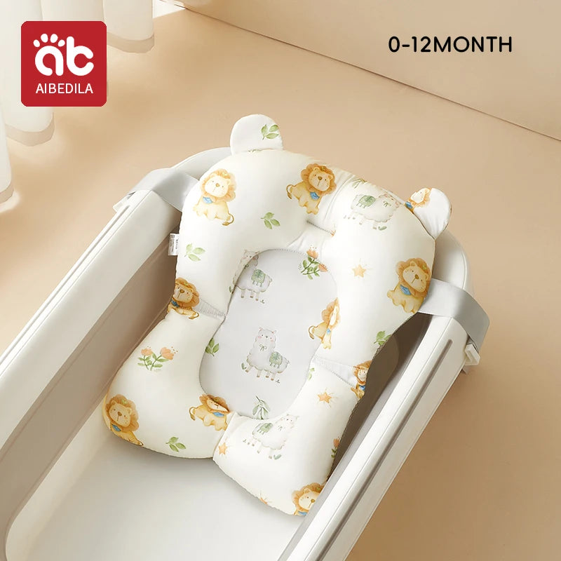 Portable Baby Bathtub Pad Ajustable Bath Tub Shower Cushion Newborn Support Seat Mat Foldable Baby Bath Seat Floating Water Pad
