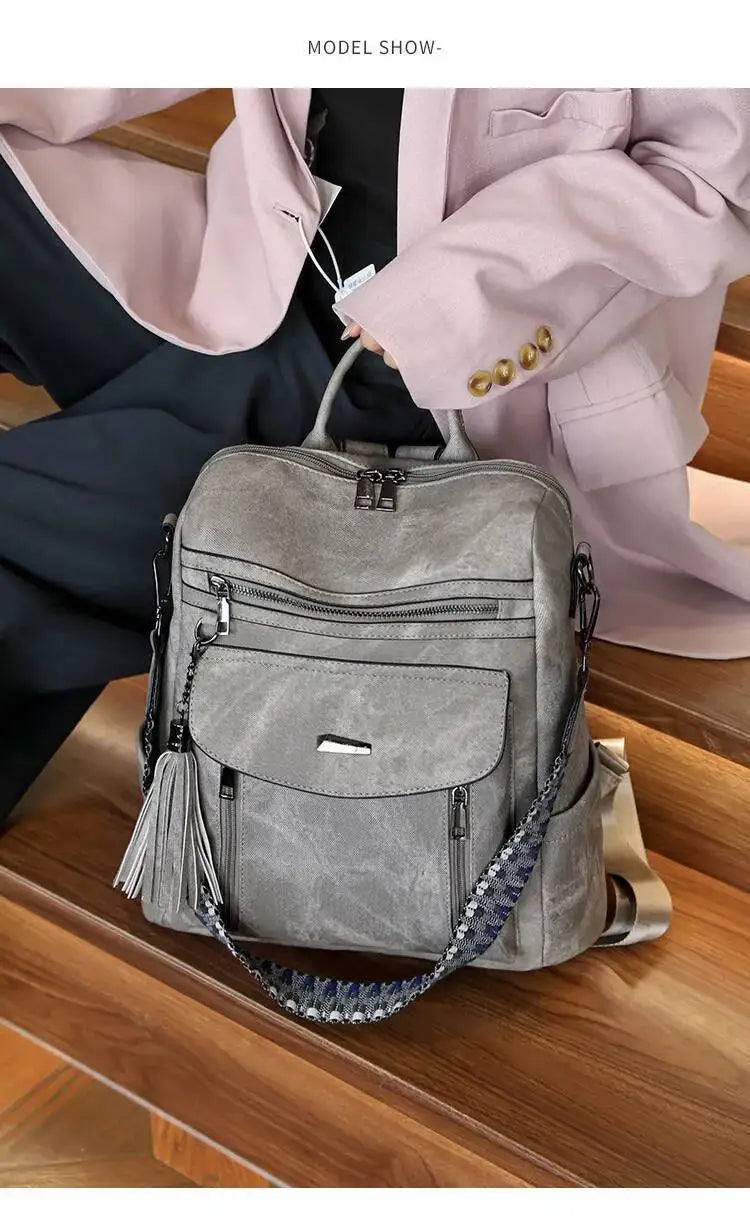 Hot Sale Luxury Women's Backpack Multifunctional Layers Double Shoulder Bags Luxury Good Quality  Spring Trend PU Women's Bag