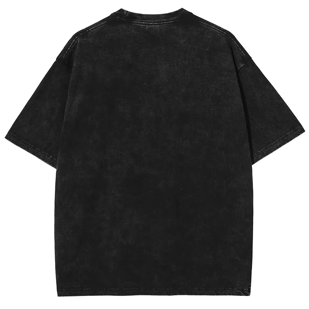 Yamamoto Genryuusai Shigekuni Printed Tee Anime BLEACH Clothing Men Retro Washed T-shirts Short Sleeve Tshirt Harajuku T Shirt