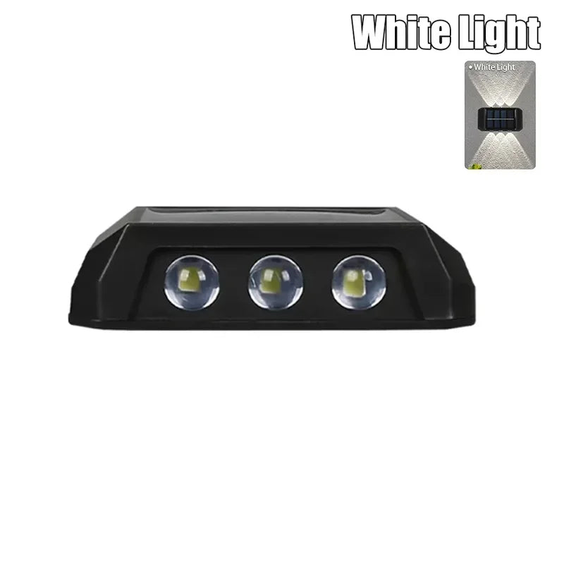 4/6/8 LED Solar Double-headed High Brightness Wall Lights Garden Lights Door Sign Wall Lights Outdoor Waterproof Wall Decor Led