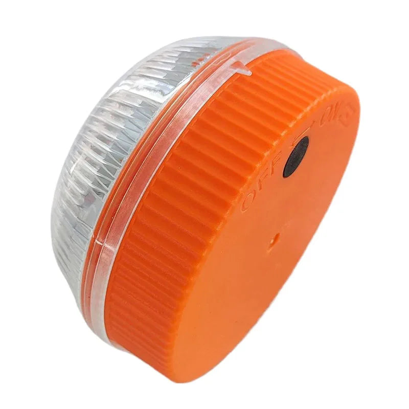 1/2pc Magnetic Flashing Yellow Emergency Lamp Safety Alert Light need AAA Battery Power for Outdoor Camping Road Safety Light