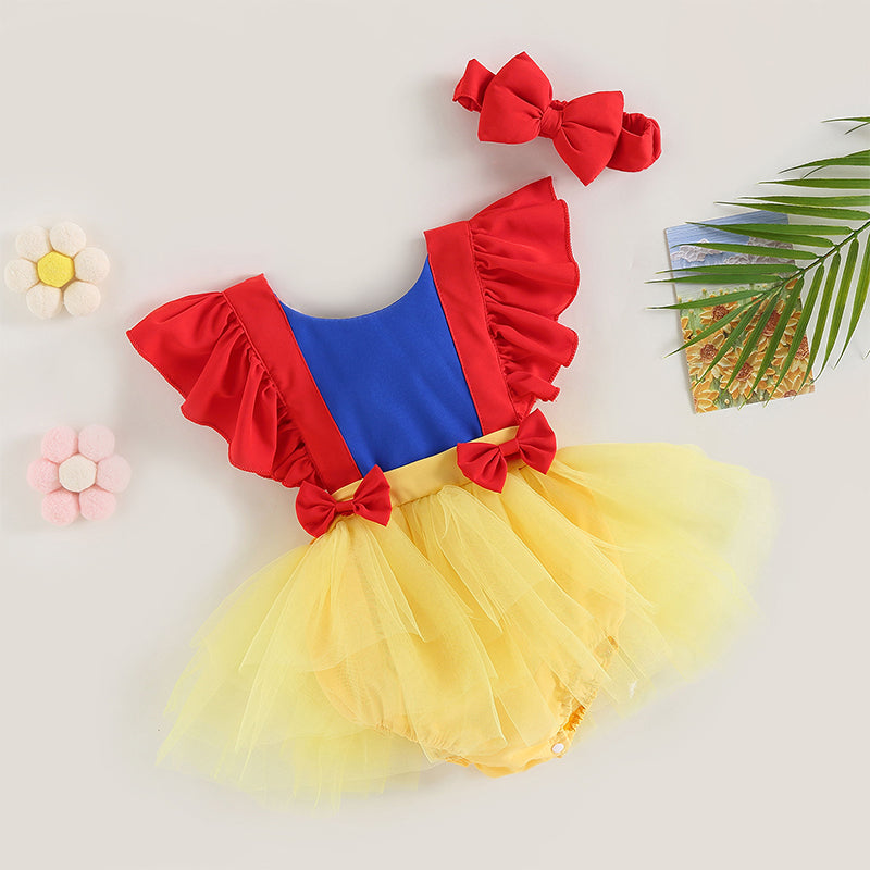 Newborn Baby Girls Romper Costume Sleeveless Dress Infant Tops Shorts Summer Clothes Headban