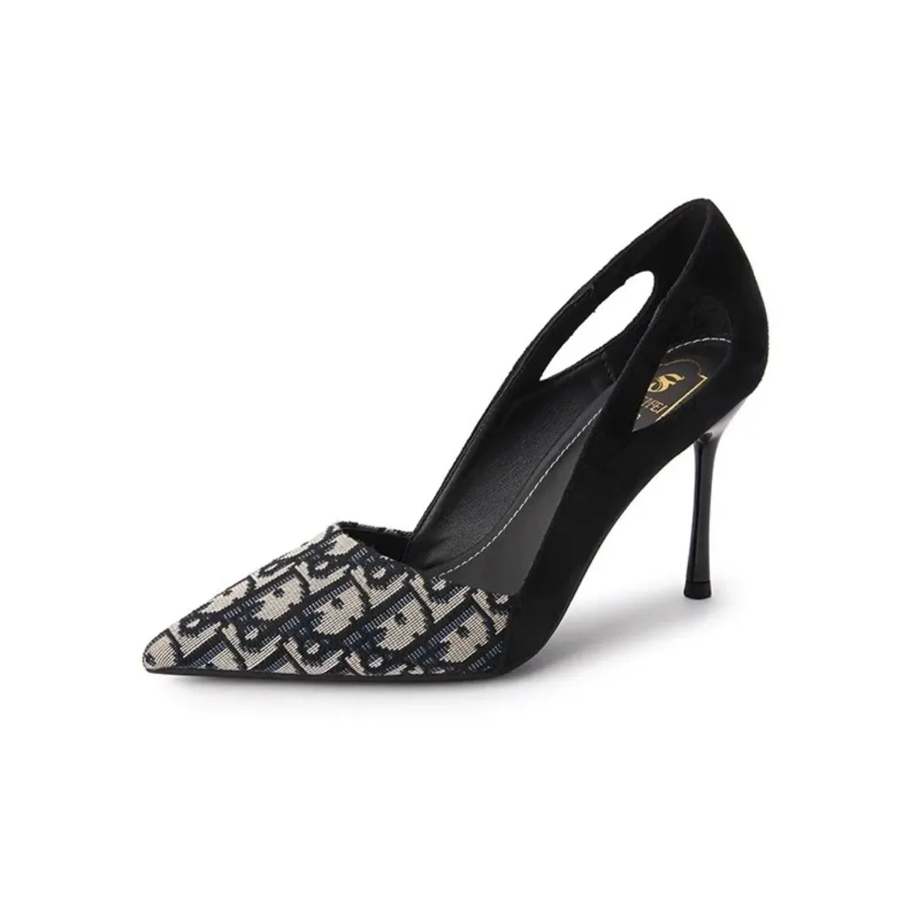 Embroidered Sandals Women Fashion Pointed Heeled 2025 Summer Luxury Heeled High Heels Women Shoes Shallow Casual High Sandals