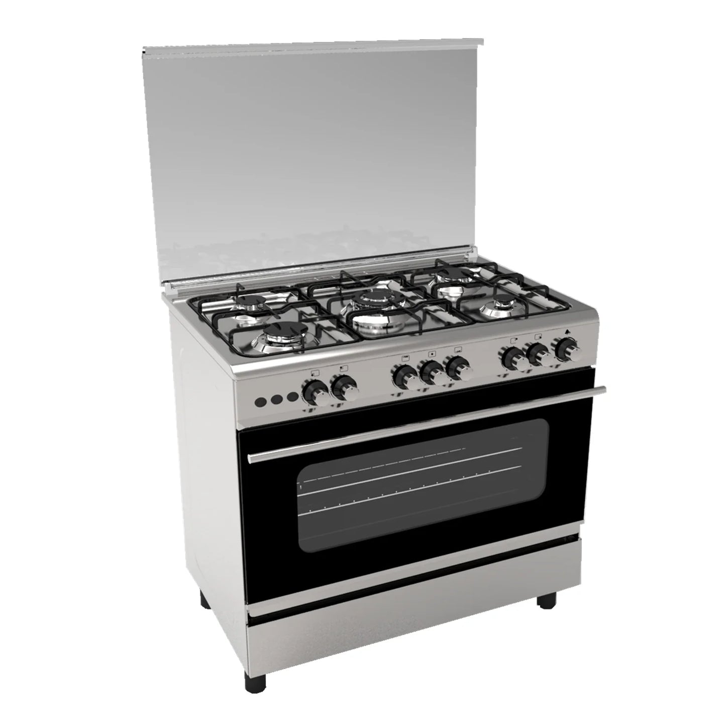 Free Standing Gas Stoves Oven and Grill,5 burner Gas Stove with Gas Oven and Grill