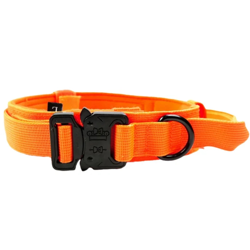 Outdoor Tactical Dog Collar Metal Buckle Collar for Dog Pet Products Nylon Medium Large Dog Training Neck Collars Accessories