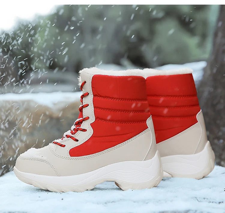 Snow Women's Boots Lightweight Woman Shoes Platform Shoes Women Plush Mid High Boots New Botas Mujer Winter Ladies Boots