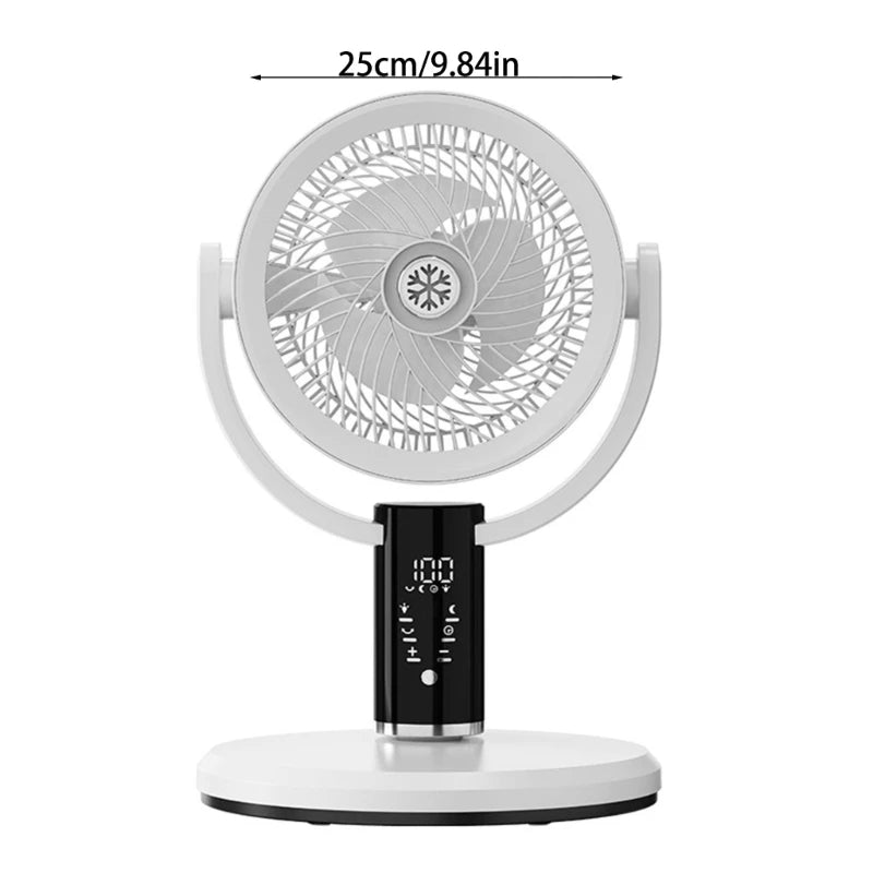 High Efficiency Floor Fan with Wide Angle Airflows Distribution Portable Air Circulator Remote Control Bedroom Quiet Fan