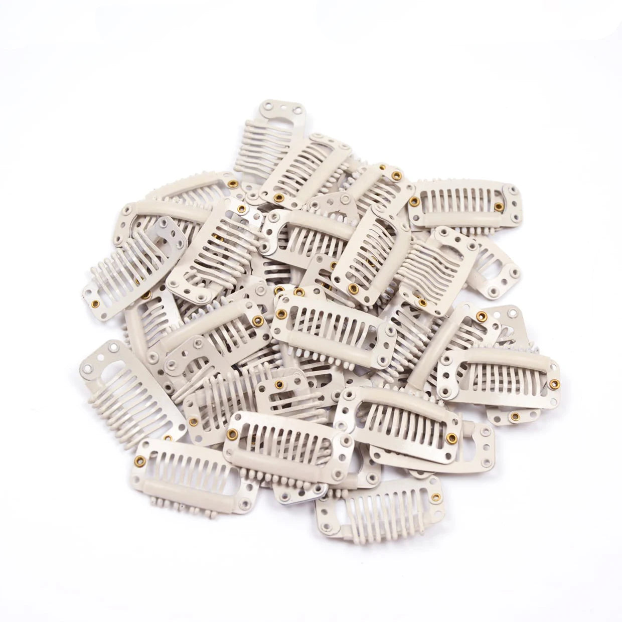 10-100Pcs 9-teeth Beige/Brown/Black Hair Extension Clips Hair Extension Wigs Snap Clips Comb Small Snap Wig Accessories Clips