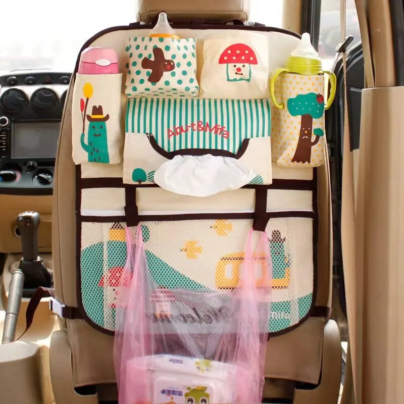 Car Seat Back Storage Bag Cartoon Children's Car Seat Back Hanging Bag Car Storage Bag Storage Supplies Christmas Easter Gift
