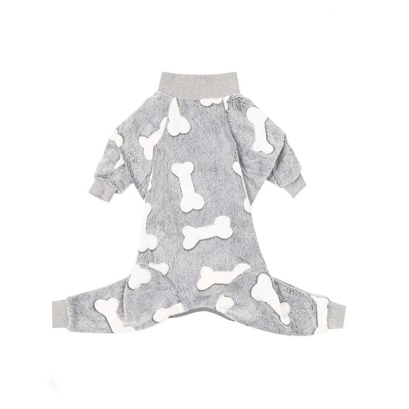 Flannel Dogs Pajamas Jumpsuit Four Legs Winter Warm Onesies for Medium Large Dogs Warm Puppy Cat Jumpsuit Pet Dog Clothes