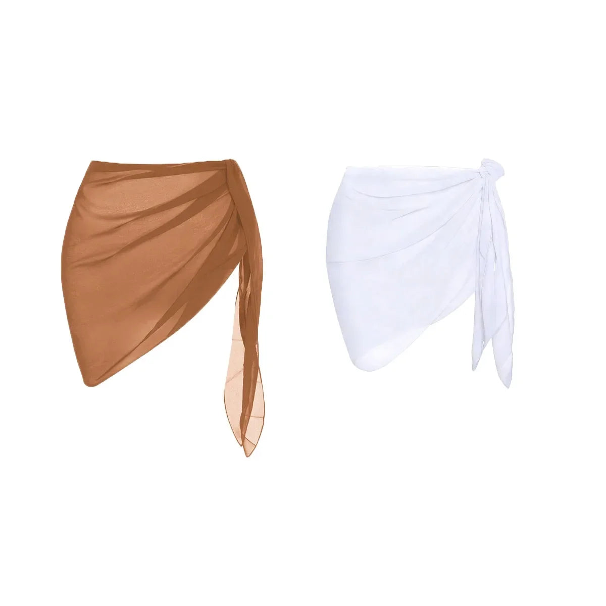 Summer Vacation Bikini Beach Skirt Women Beach Swimming Chiffon Skirt Lightweight Scarf Beach Swimsuit Hoodie Strap Design Sexy