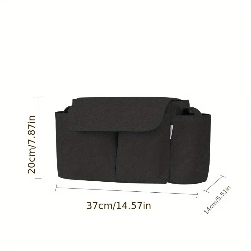 Large Capacity Stroller Storage Bag Convertible Shoulder Bag Crossbody Diaper Bags for Moms Baby Carriage Hanging Bag Accessory