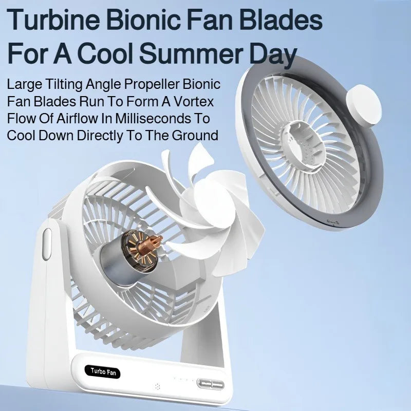 Desk Fan with Smart Voice Control Timer Wall Mountable Mini Portable USB Circulator Fan for Home Office