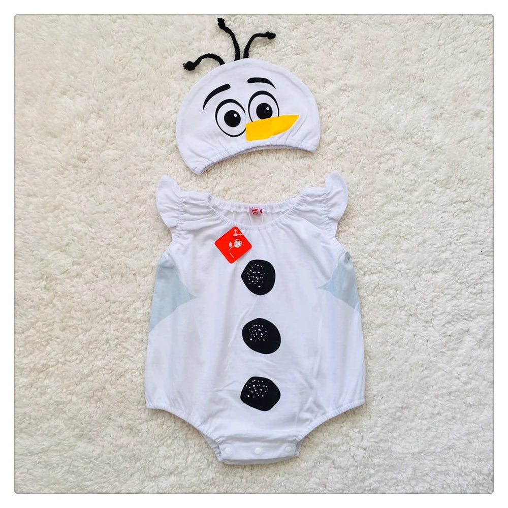 Umorden Baby Boys Girls Sleeveless Summer Snowman Costume Bodysuit Halloween Purim Christmas Photograph Fancy Dress 2pcs Set